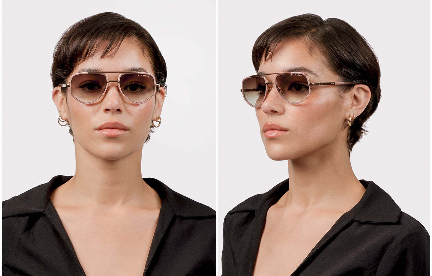 Dita Eyewear Aviator Sunglasses In Black