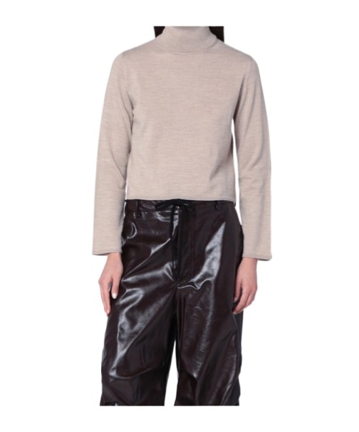 Mm6 Maison Margiela Beige Wool Blend Turtleneck Sweater