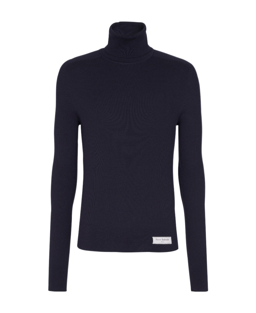 Shop Balmain Pb Turtleneck In Black