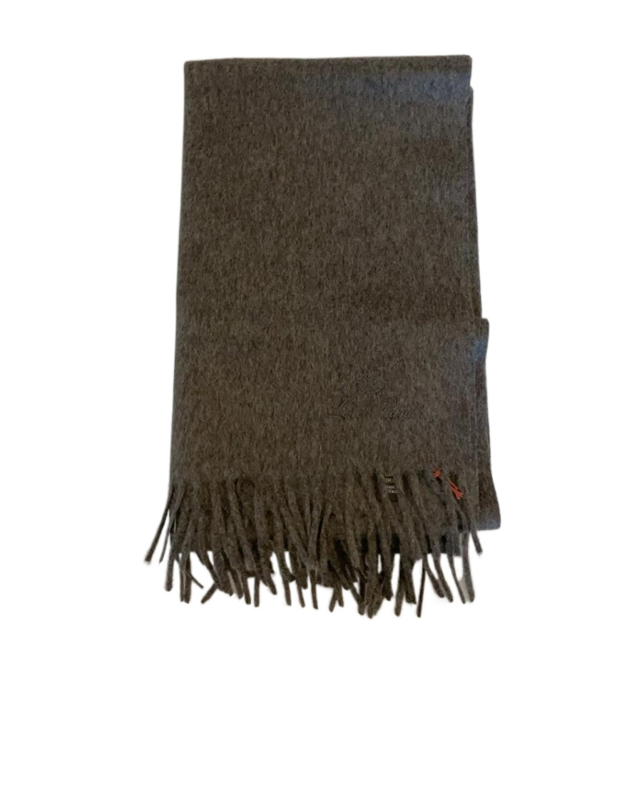 Loro Piana Grande Unita Fringed-edge Scarf In Green