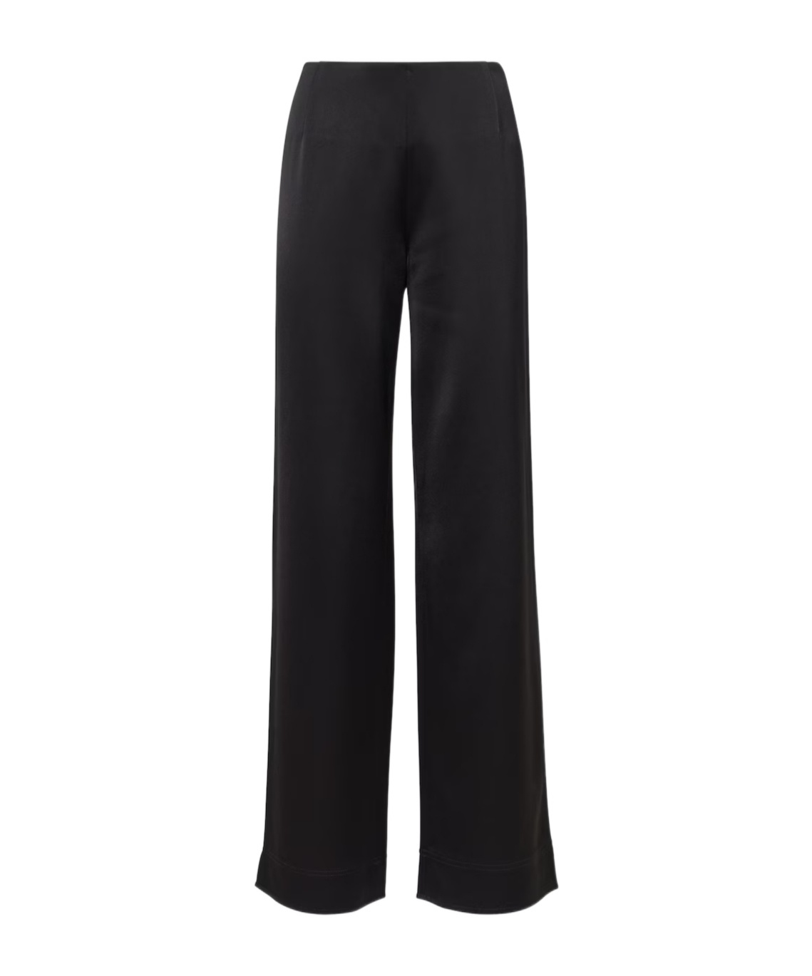 Totême High-rise Satin Wide-leg Pants In Black