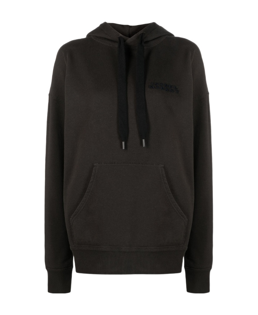 Isabel Marant Relaxed-fit Logo-print Hoodie In Black