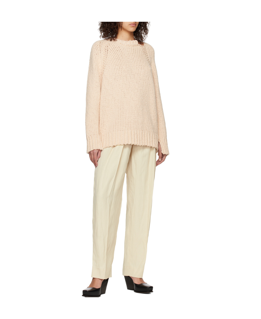 Stella Mccartney Round Neck Long-sleeved Sweater In Nude
