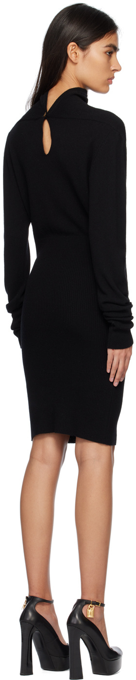 Vivienne Westwood Orb-embroidered Ribbed Mini Dress In Black