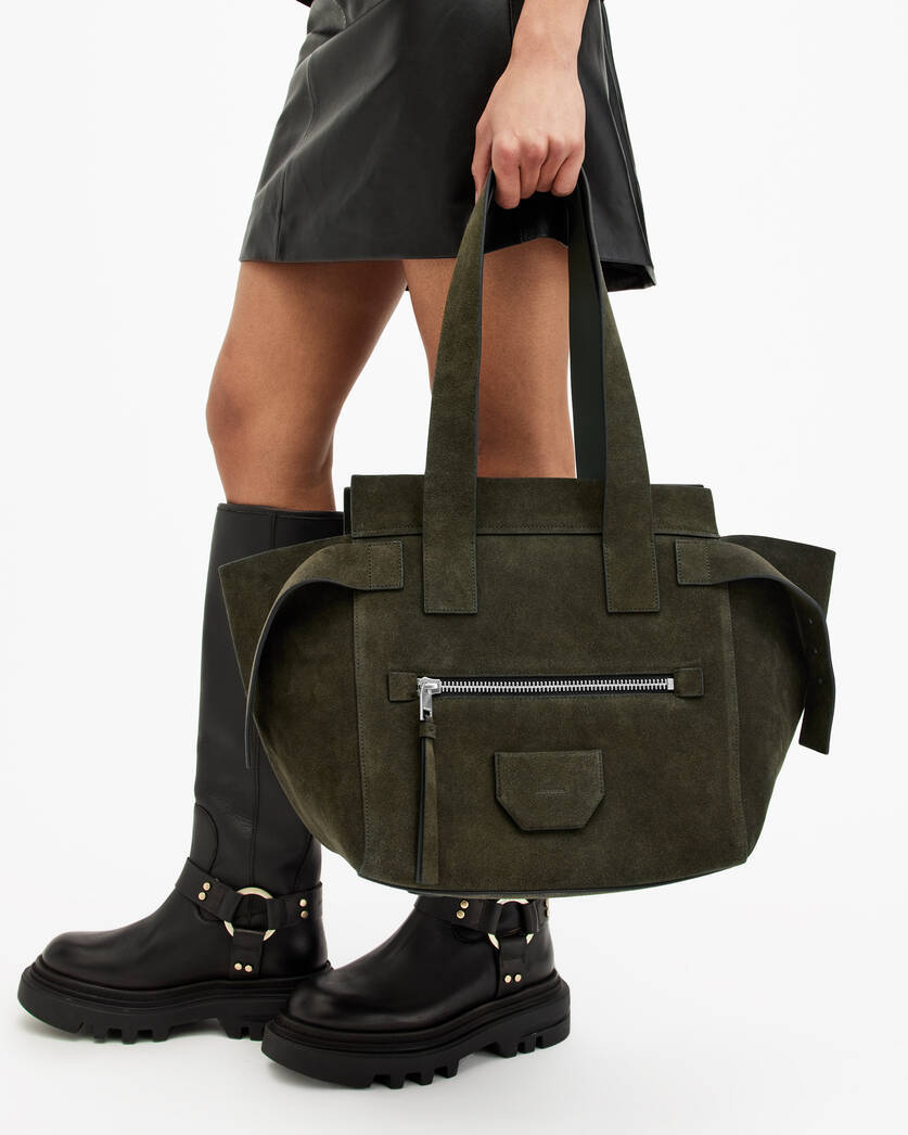 Shop Allsaints Perez Logo Shoulder Bag In Black