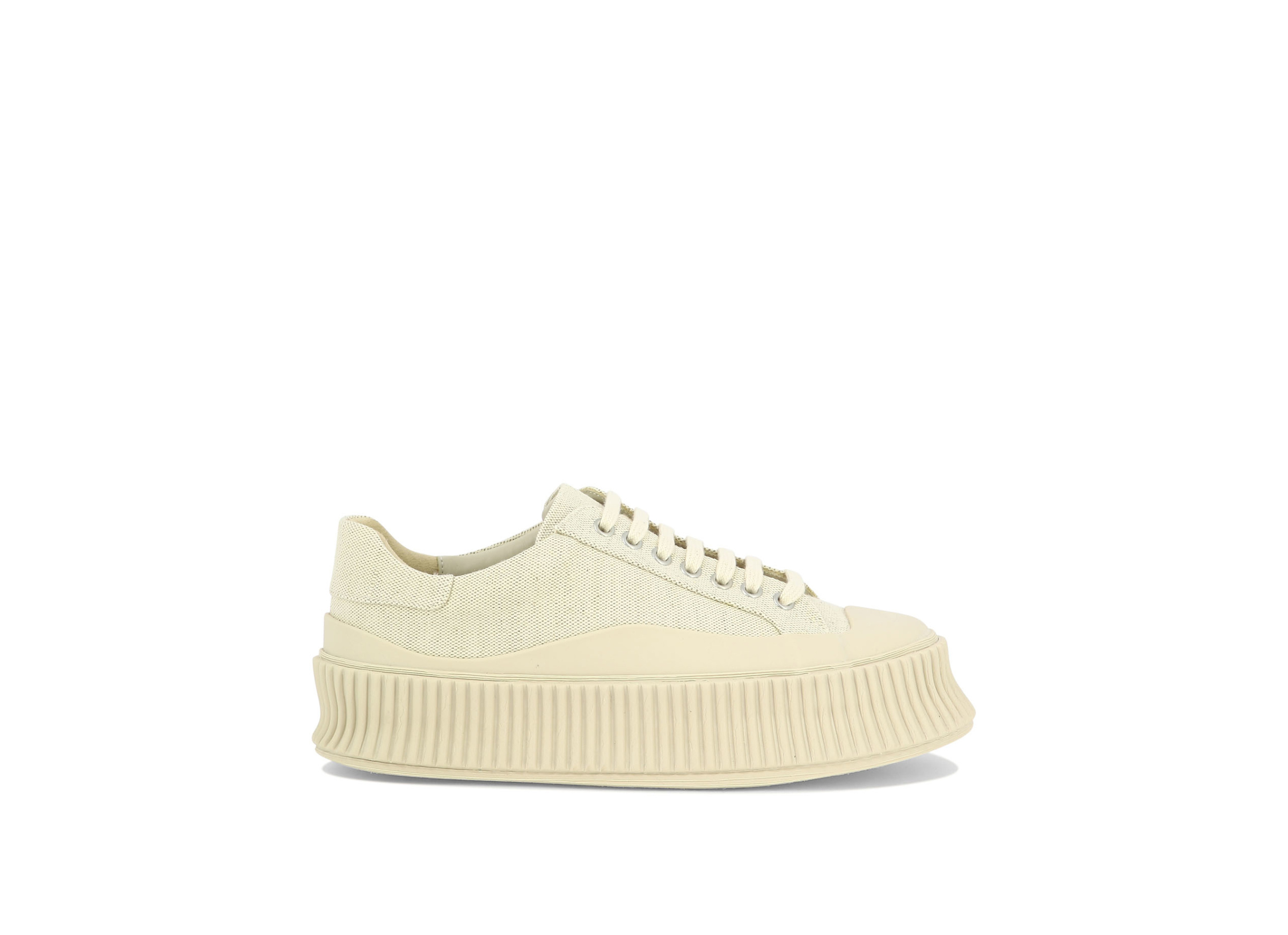 Jil Sander Woman Sneakers Pastel Yellow Size 9 Textile Fibers In Nude