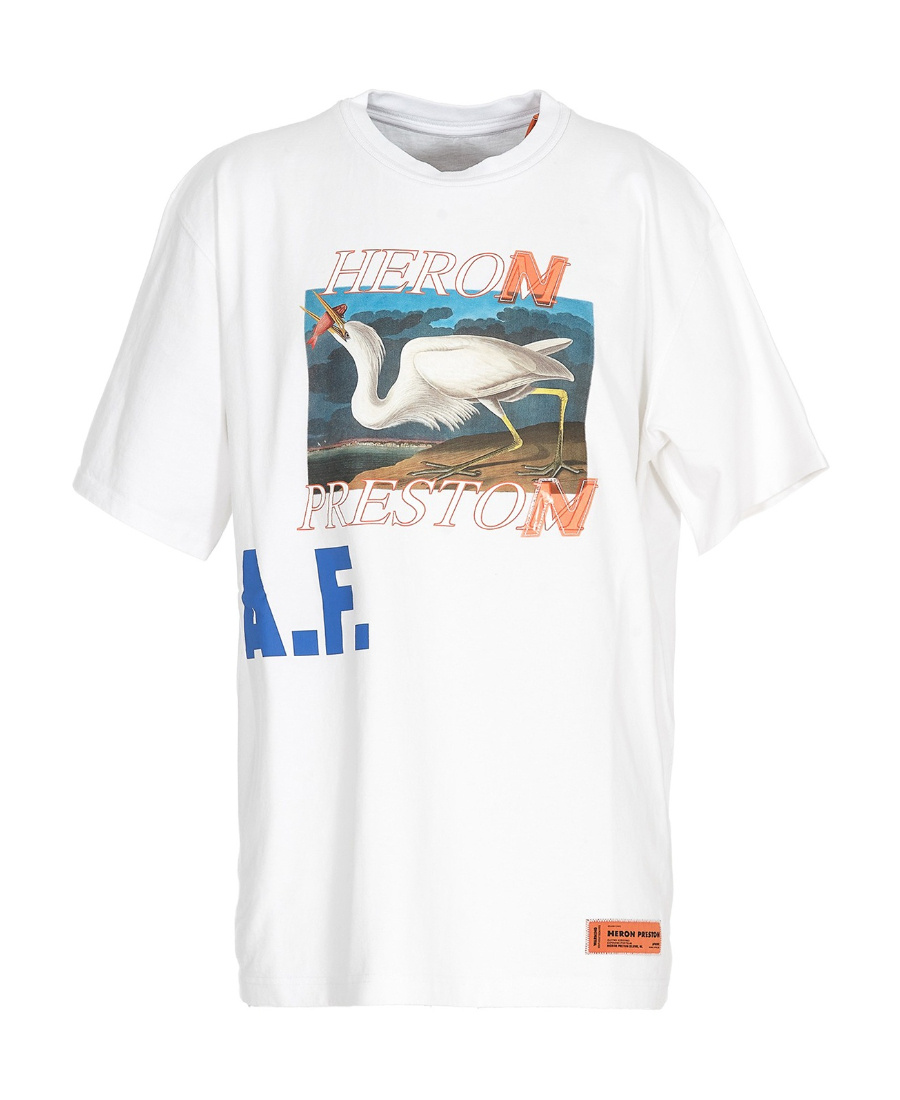 Heron Preston Logo Print Short-sleeved T-shirt In White