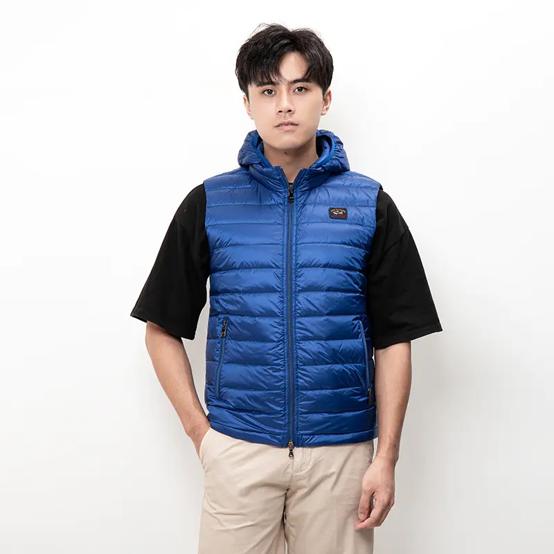 Paul & Shark Light And Thin Vest Down Jacket In Blue