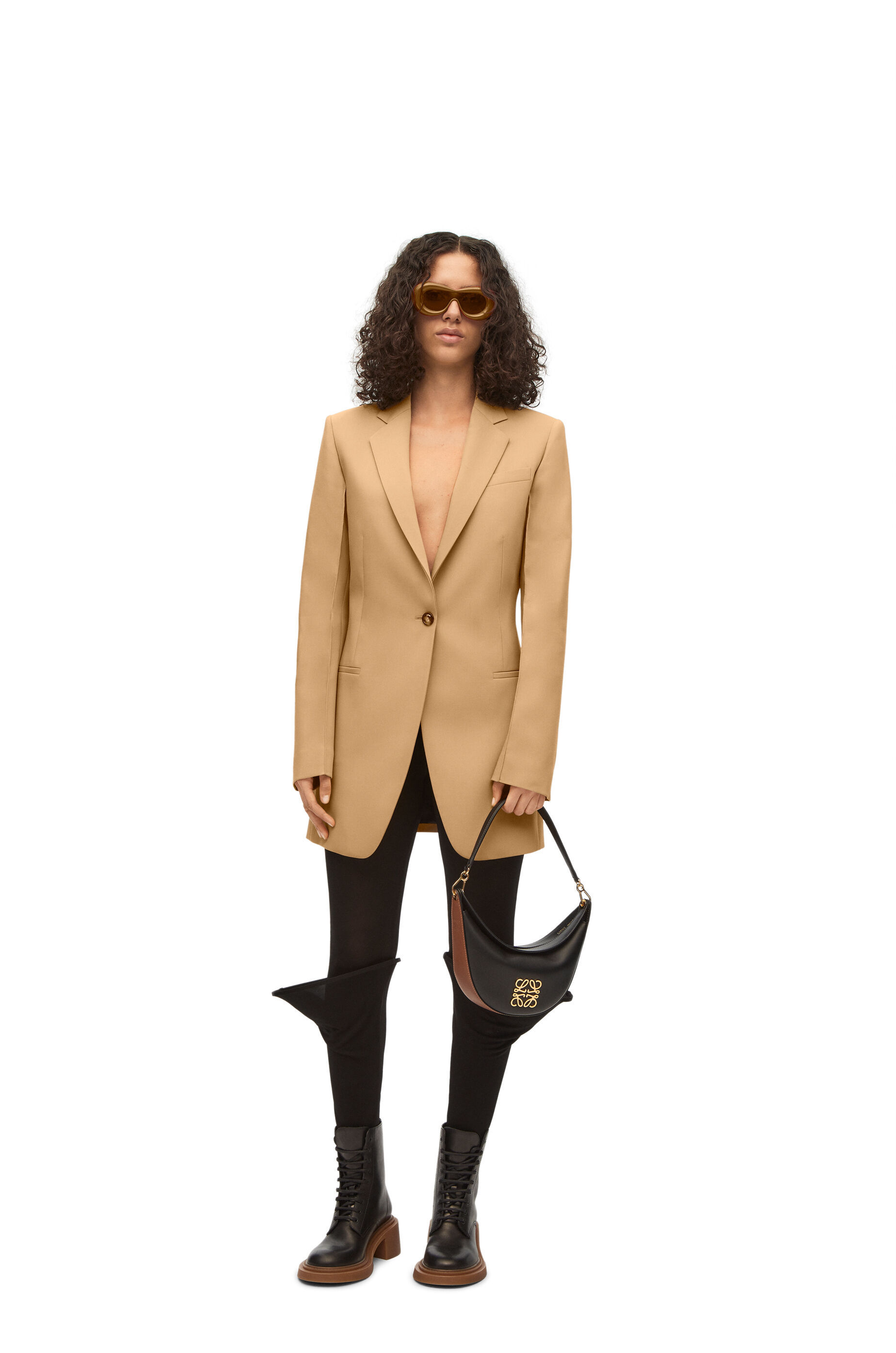 Loewe Logo Blazer In Nude