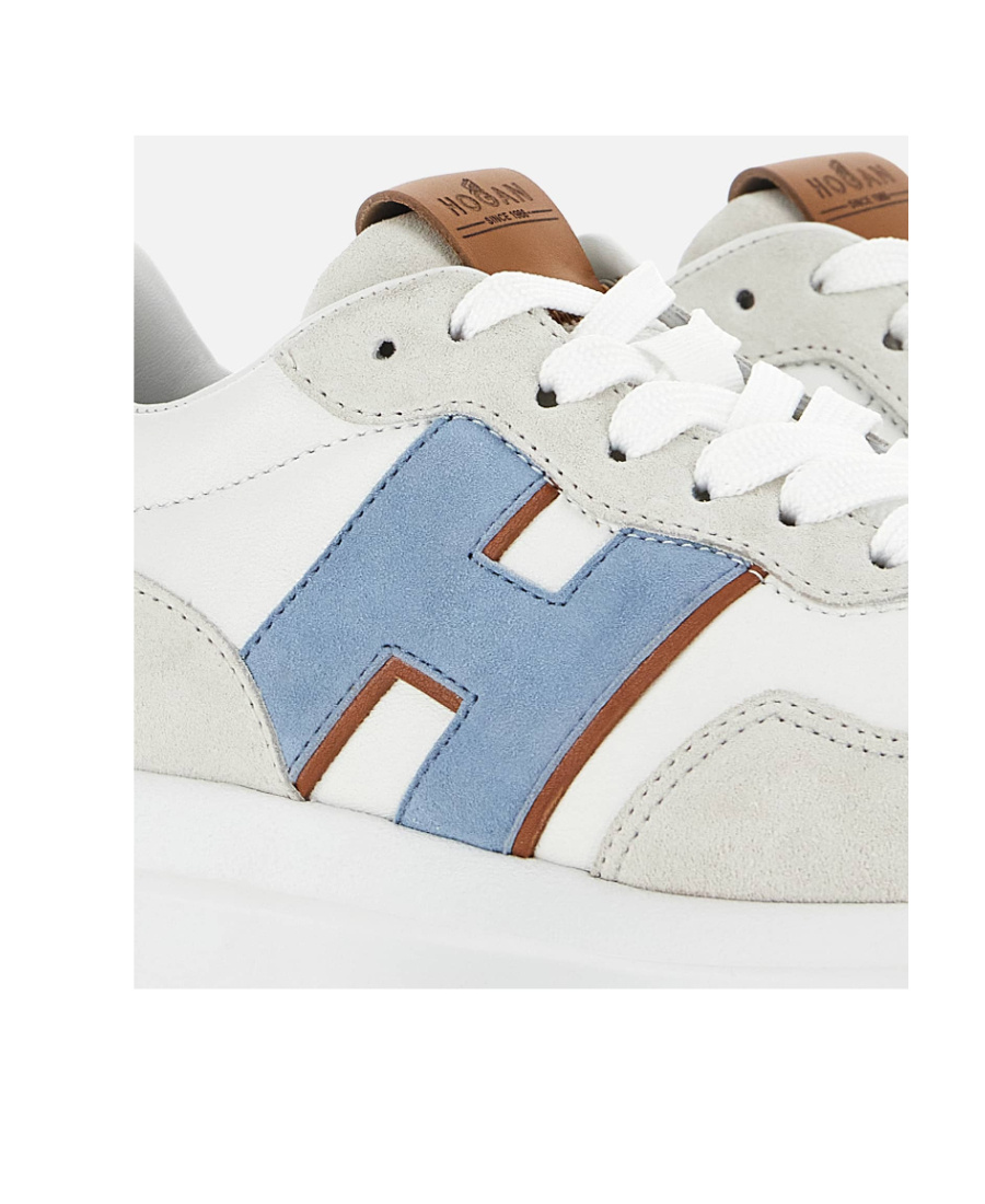 Hogan H641 Laced H Patch Sneakers In White