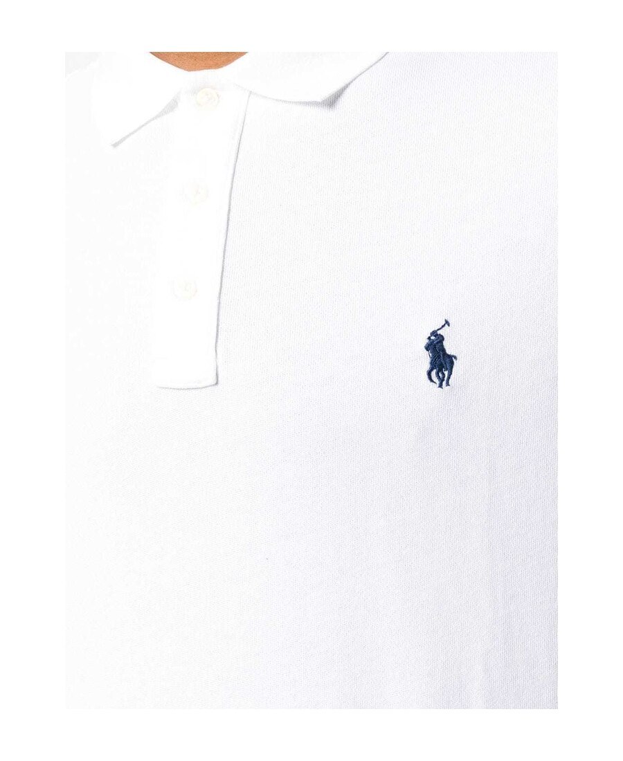 Polo Ralph Lauren Embroidered Logo Short-sleeve Polo Shirt In White
