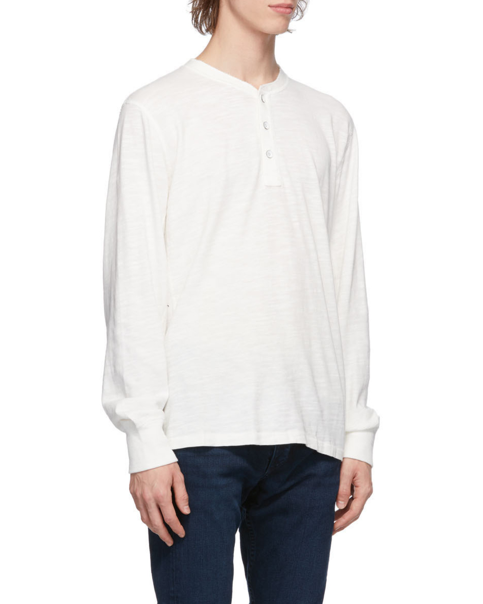 Rag & Bone Round-split Neck Long-sleeved Top