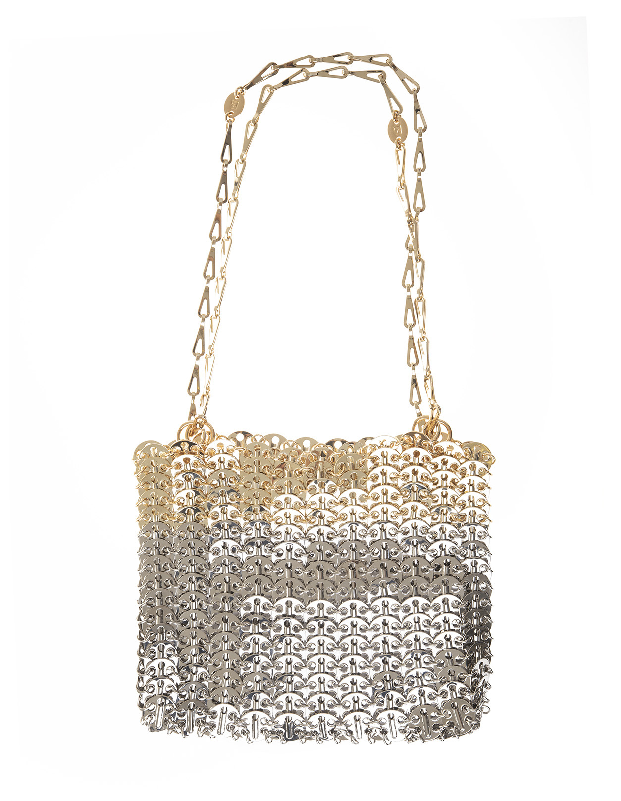 Rabanne 1969 Skyline Metal Bag In Nude