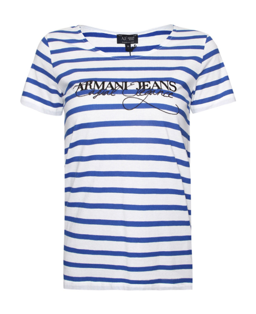 Armani Jeans Logo Short-sleeved T-shirt In White