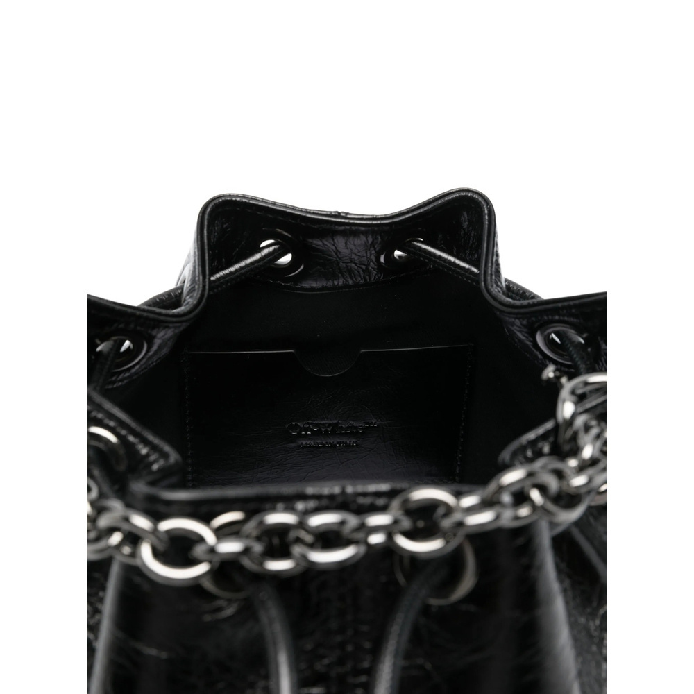 Off-white Dumbo Drawstring Bucket Bag In Black