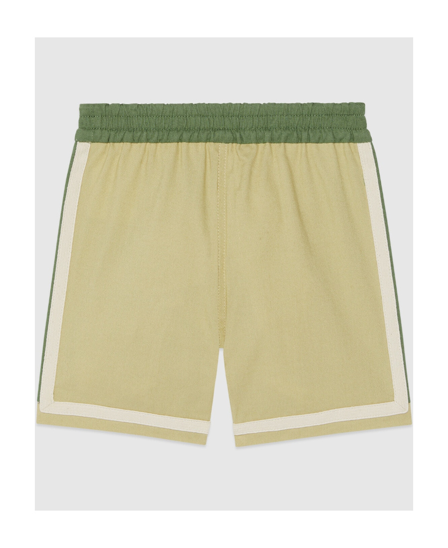 Gucci Beaded-gg Bermuda Shorts In Green
