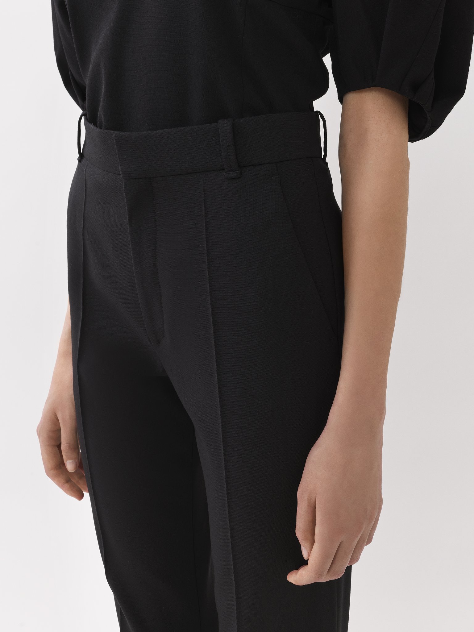 Chloé Cropped Flared Trousers In Black