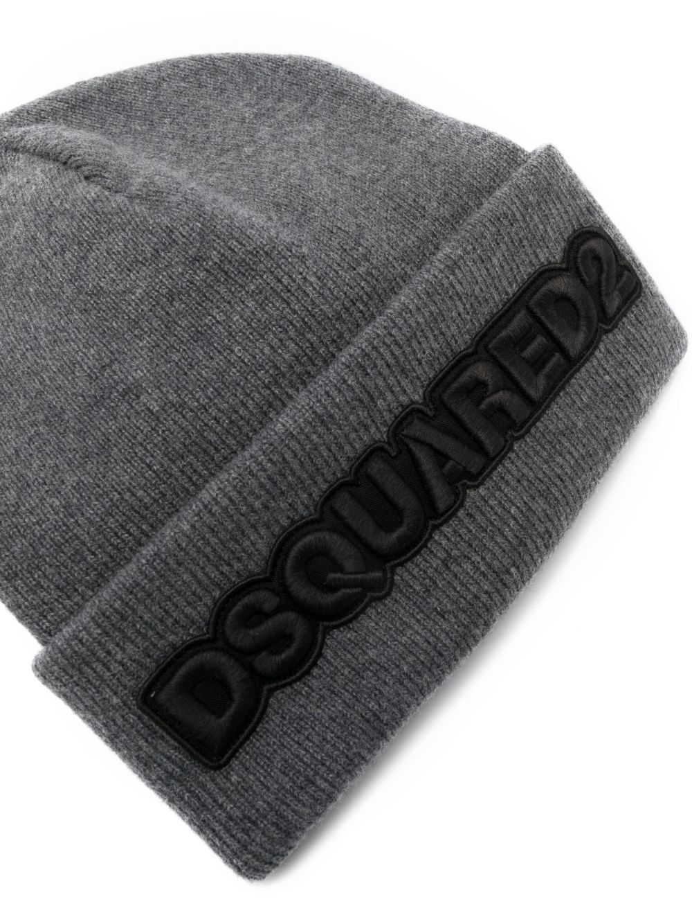 Dsquared2 Embroidered-logo Knitted Beanie In Black