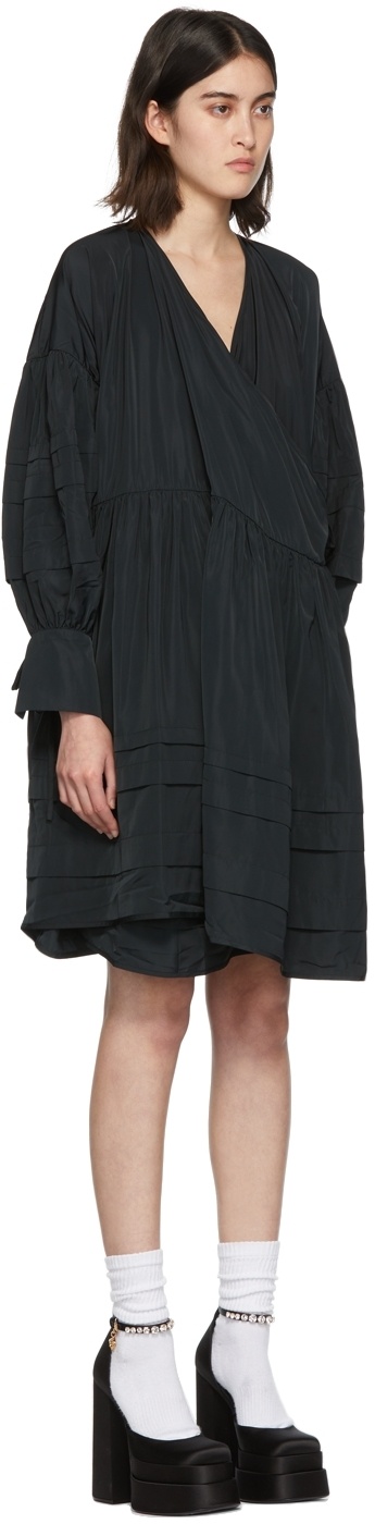 Cecilie Bahnsen V-neck Wrapped Dress In Black