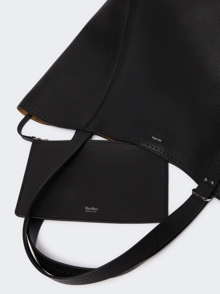 Max Mara Double Handle Handbag In Black