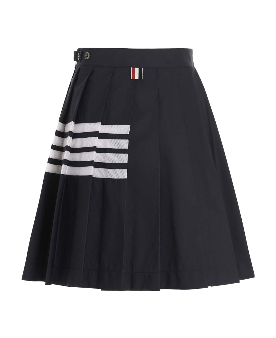 Thom Browne 4-bar Stripe Pleated Skirt In Black