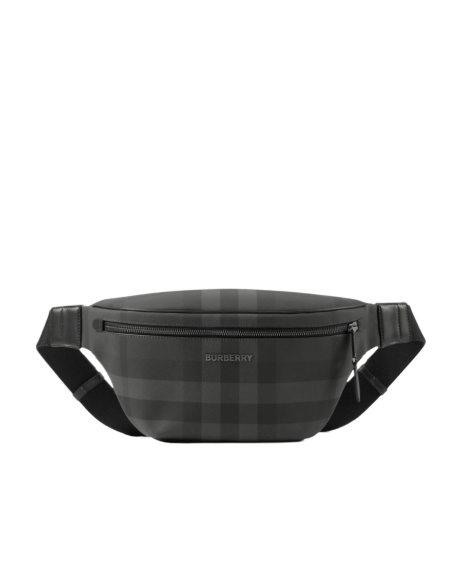 Burberry Cason Checked Belt Bag In Black