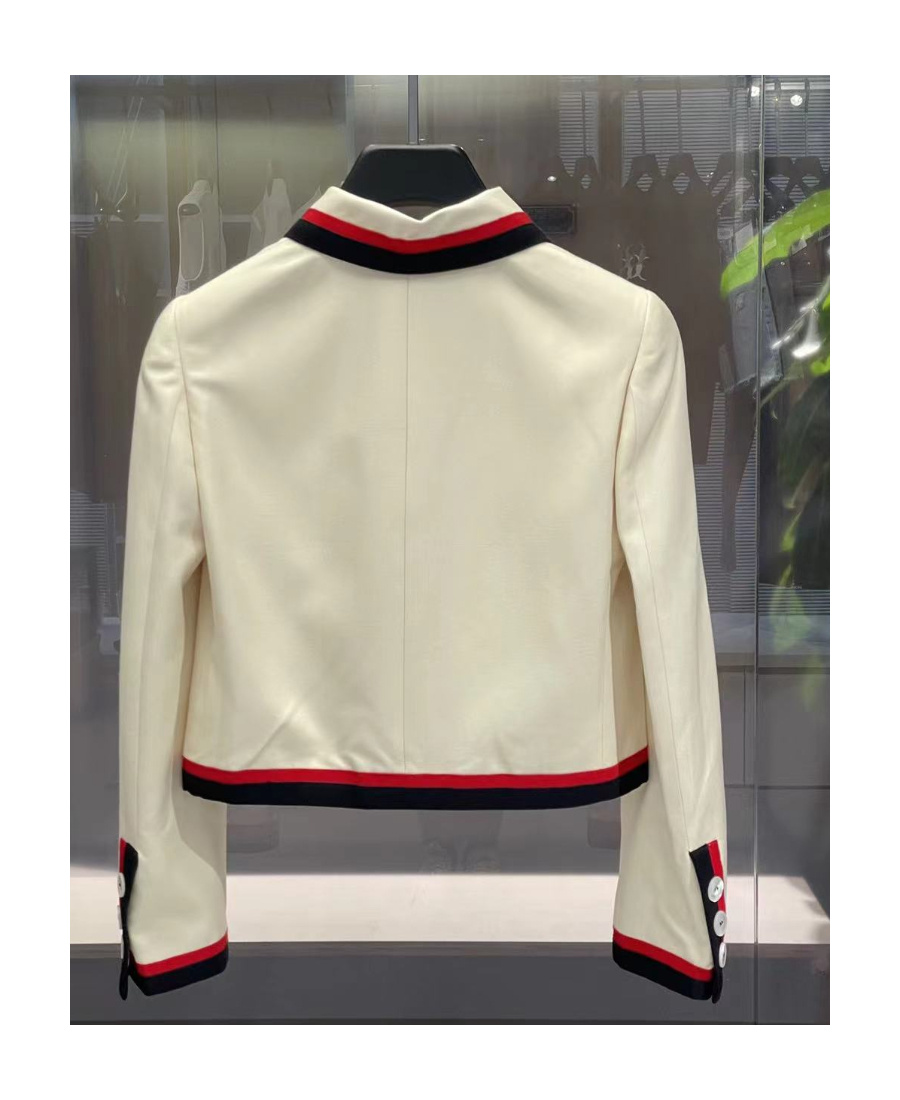 Miu Miu Long-sleeve Button-fastening Jacket In White