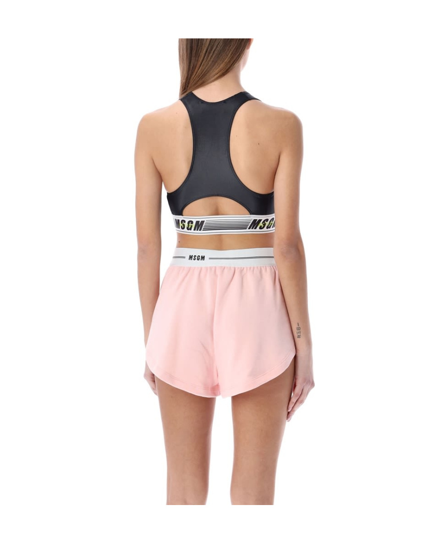 Msgm Active Top Band Logo Top In Nude