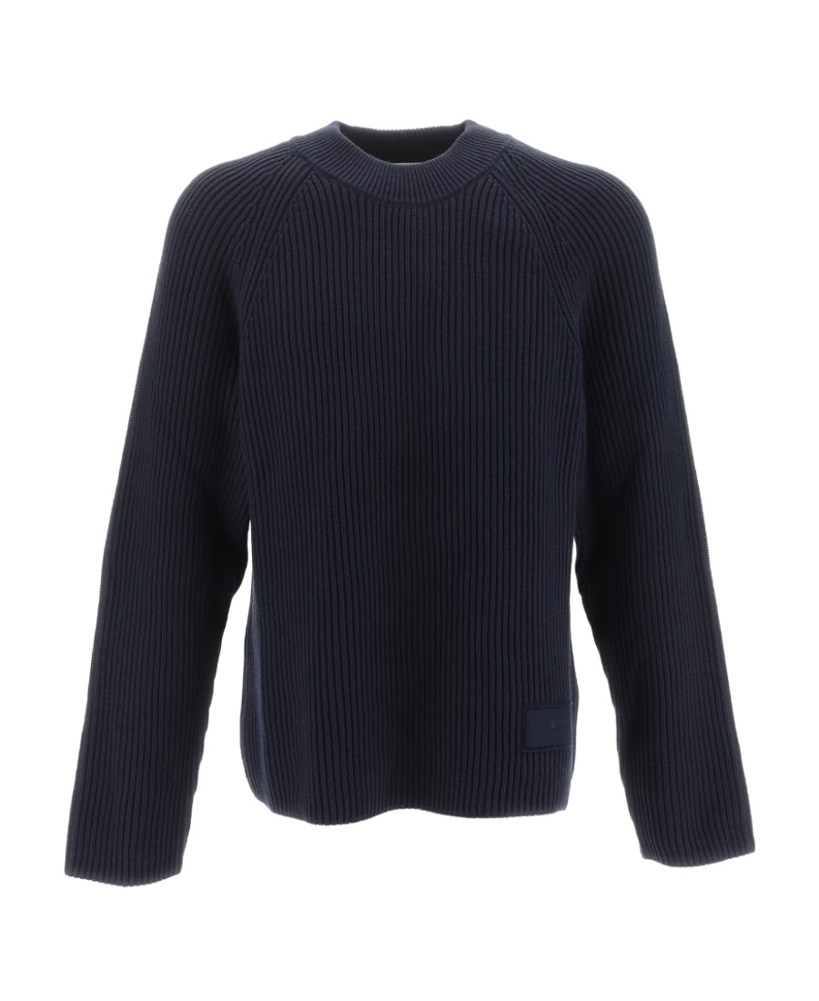 Ami Alexandre Mattiussi Ami Crewneck Knitted Jumper In Black