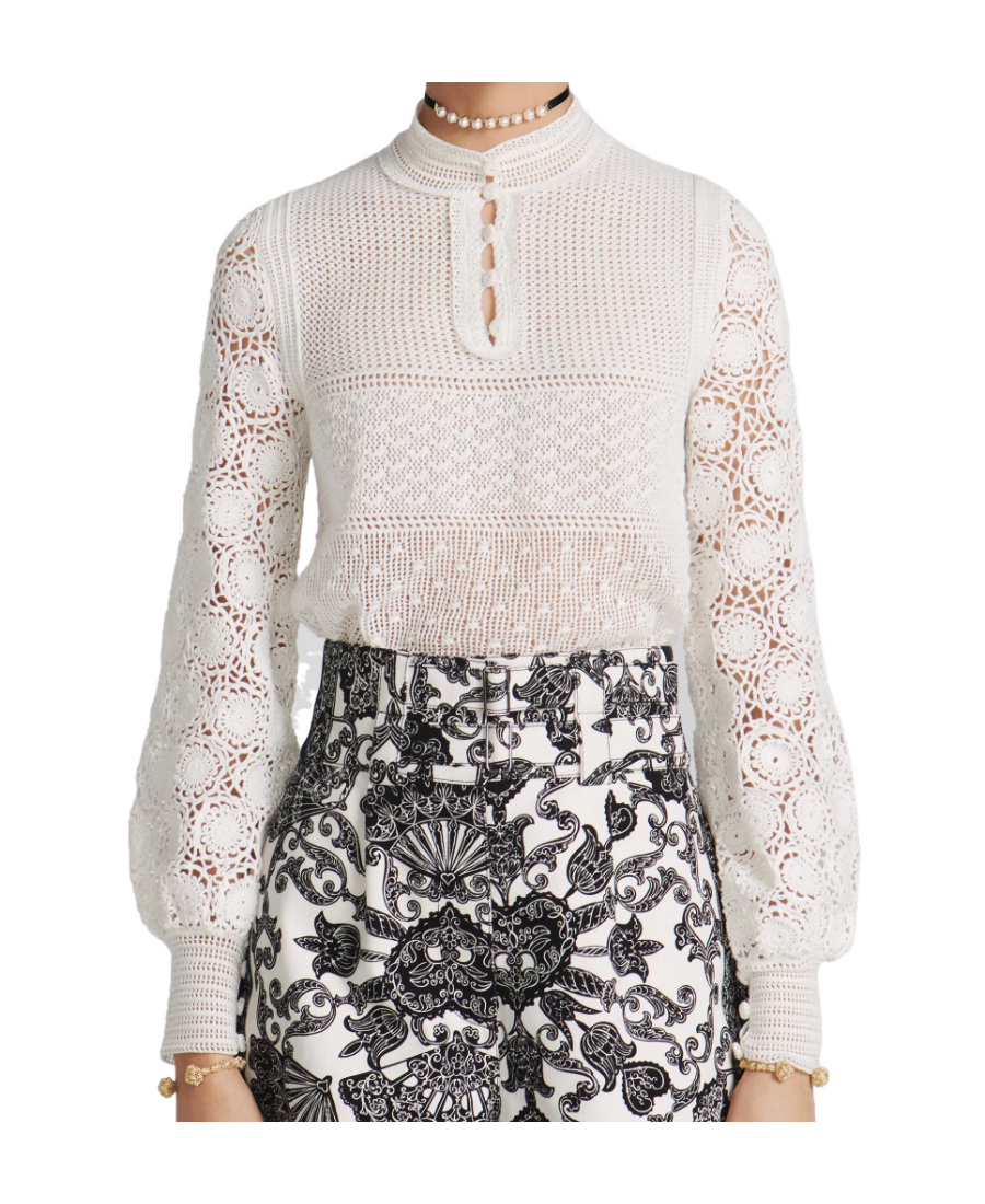 DIOR CROCHET-EFFECT SWEATER