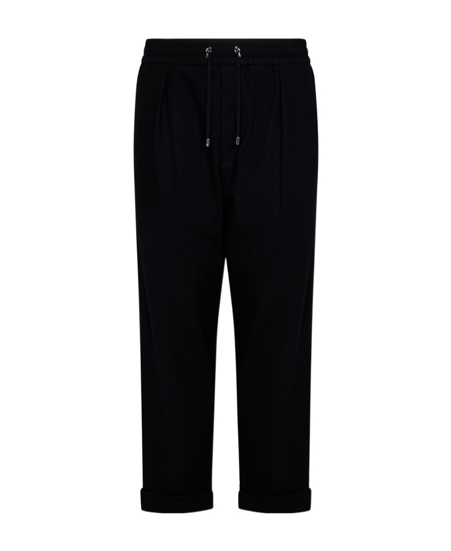 Shop Balmain Drawstring Tapered Track Pants In Black