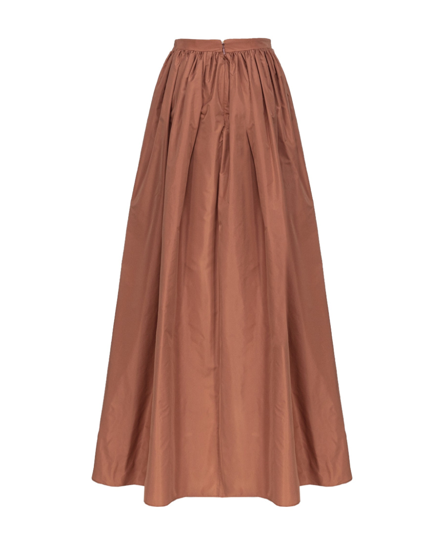 Pinko Gathered High-waisted Skirt In Brown