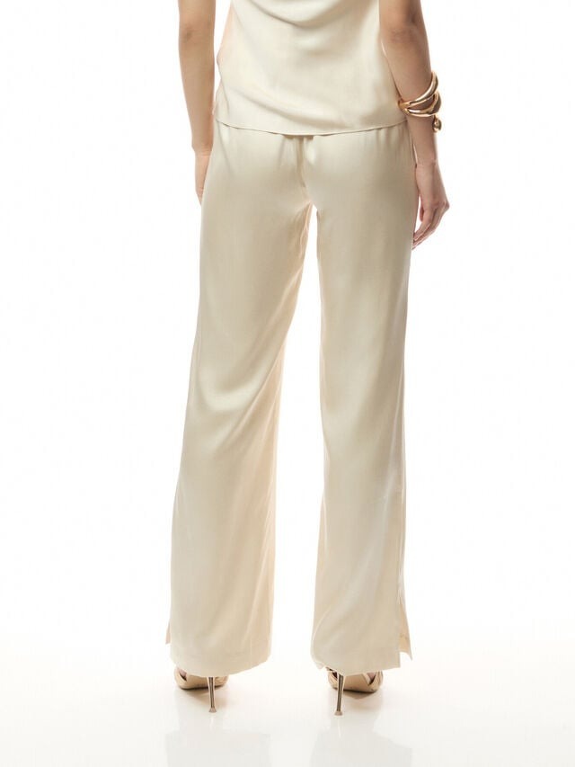 ANINE BING STRAIGHT-LEG SILK TROUSERS