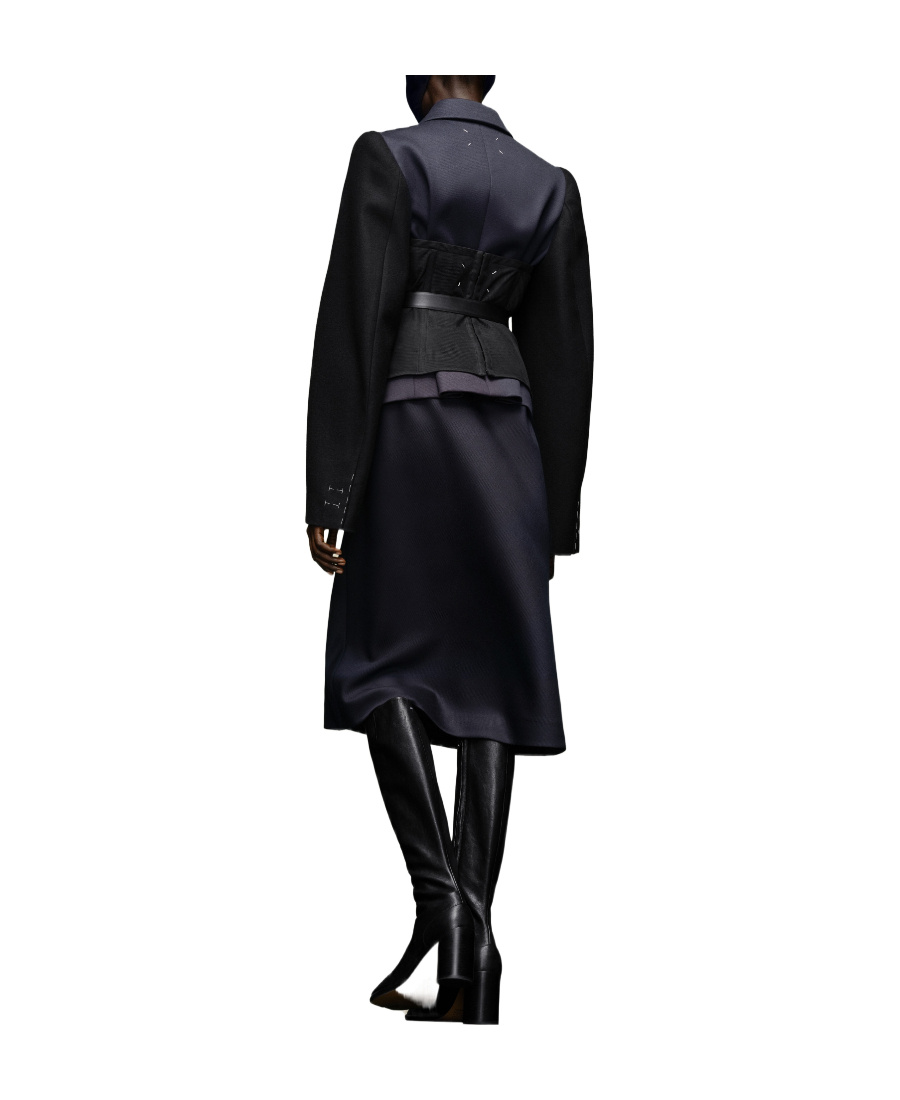 Maison Margiela Mesh-panel Cropped Top In Black