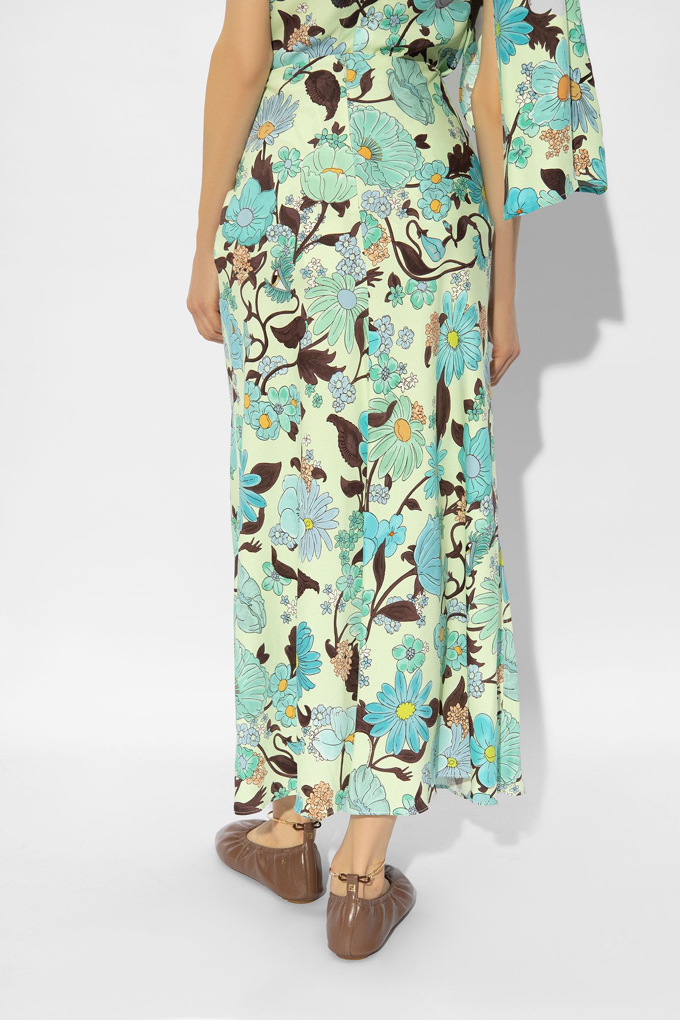 Stella Mccartney Lady Garden Print Maxi Skirt In Multicolor