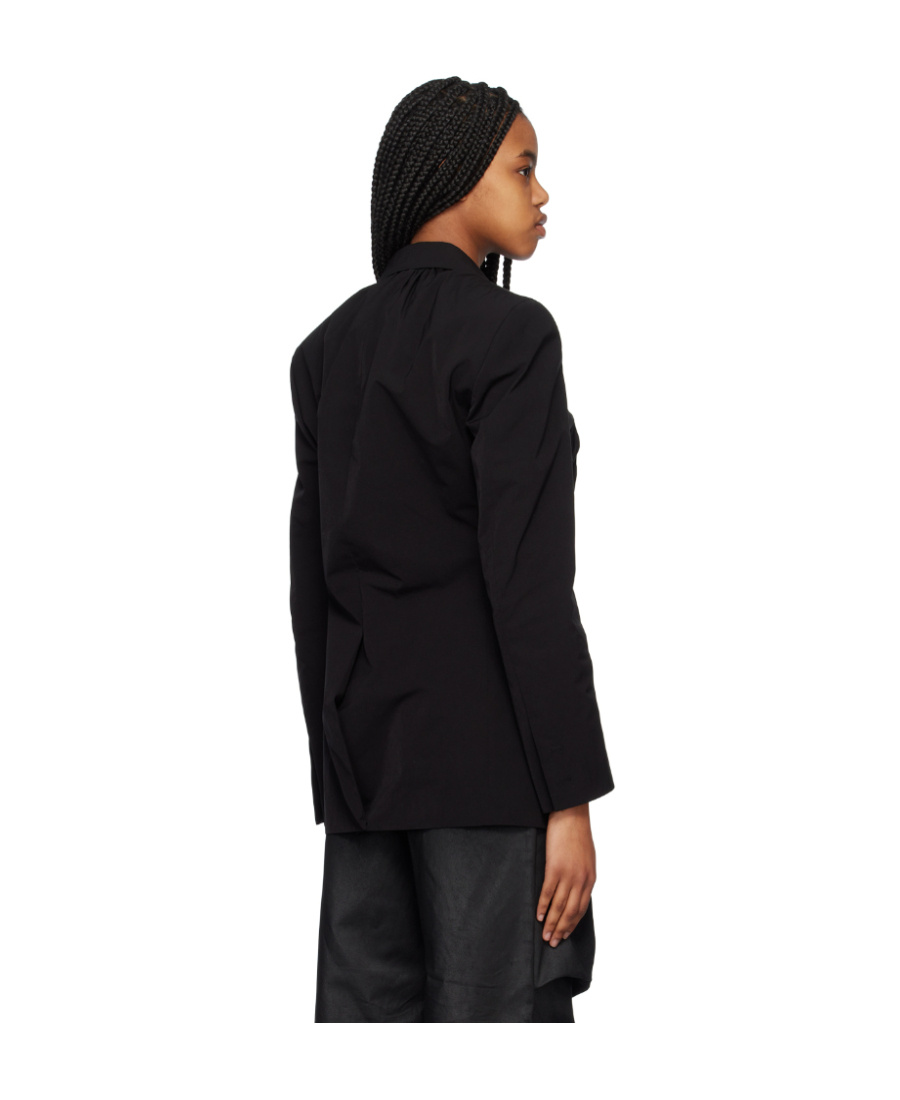 Shop We11 Done Pleated Suit Coat In Black