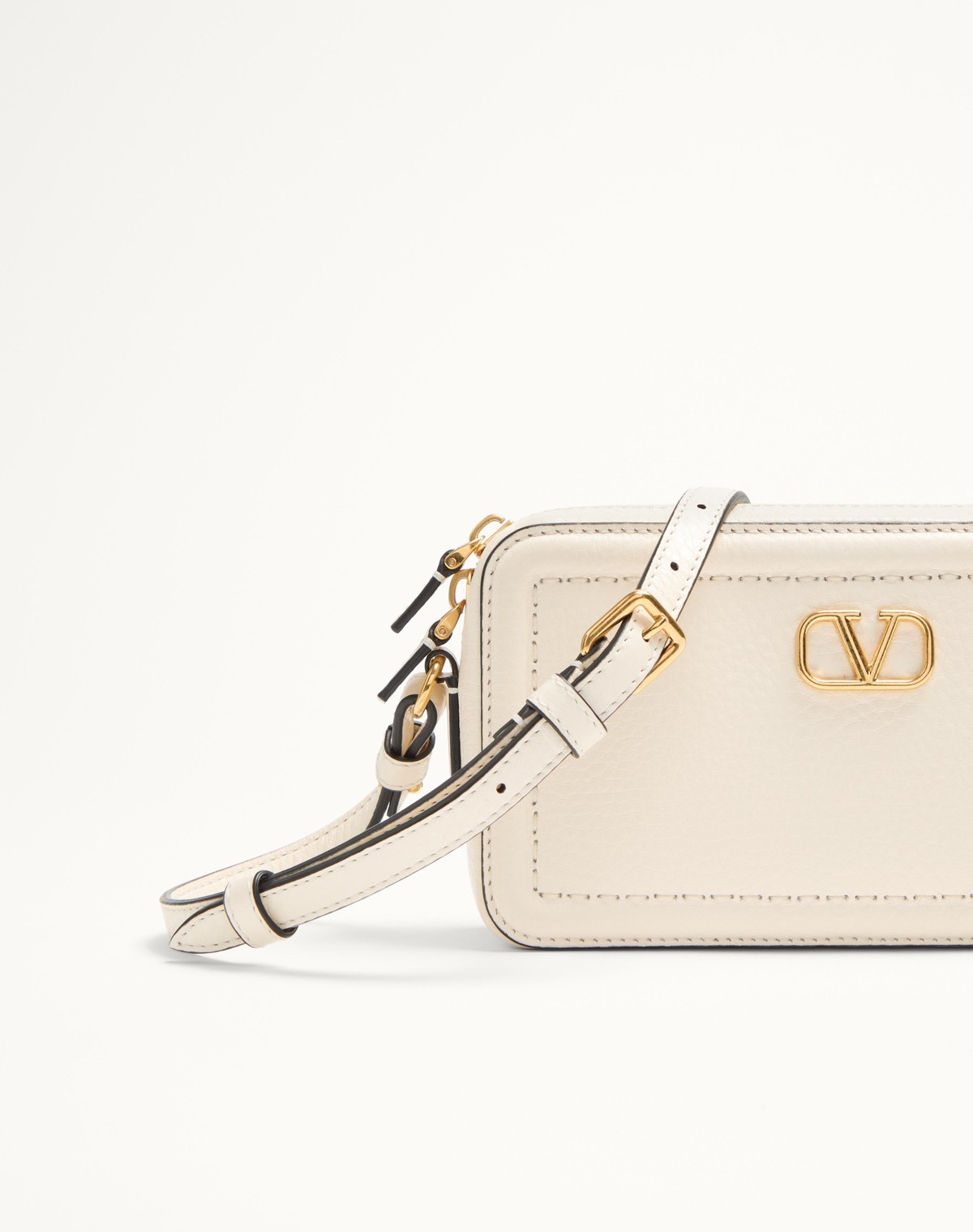 Valentino Off-white Mini Alltime Camera Case Bag In White