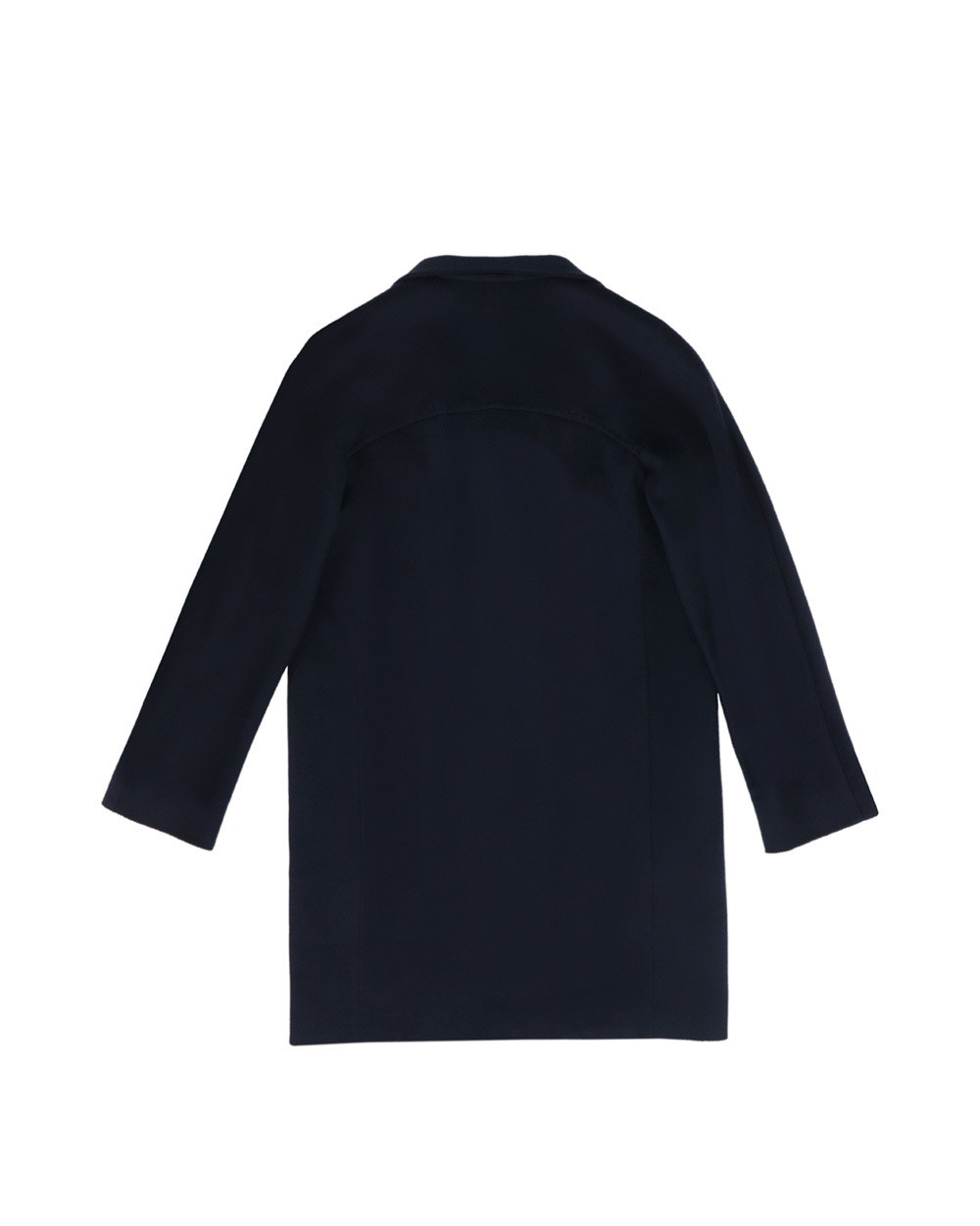 Max Mara Medium Length Overcoat In Blue