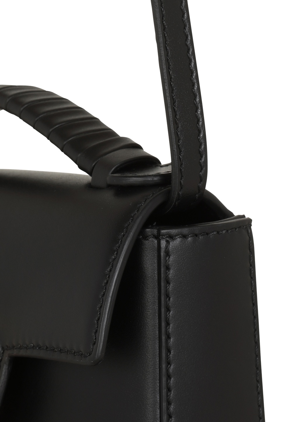 Balmain B-buzz 17 Mini Leather Shoulder Bag In Black