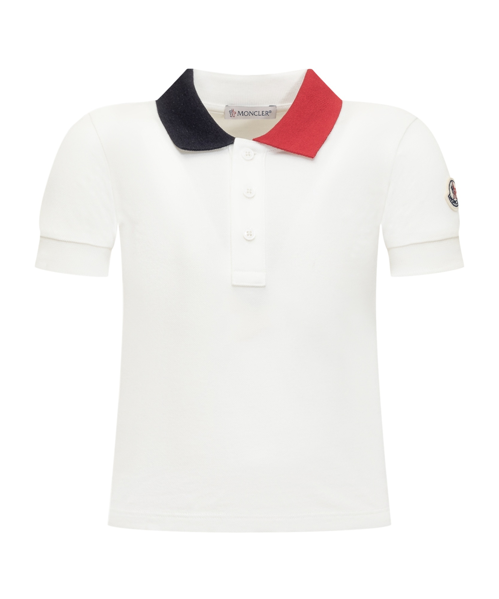 Moncler Short-sleeved Polo Shirt In White