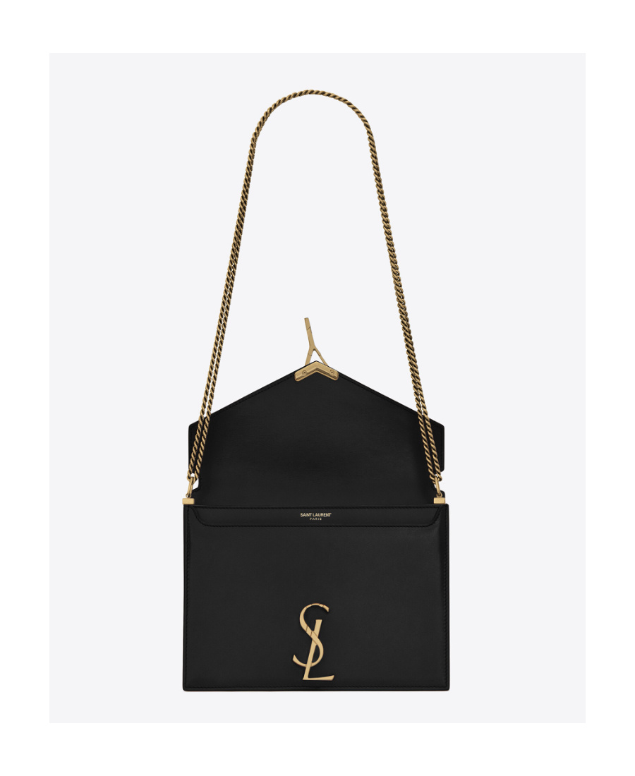 Saint Laurent Cassandra Monogram Shoulder Bag In Black
