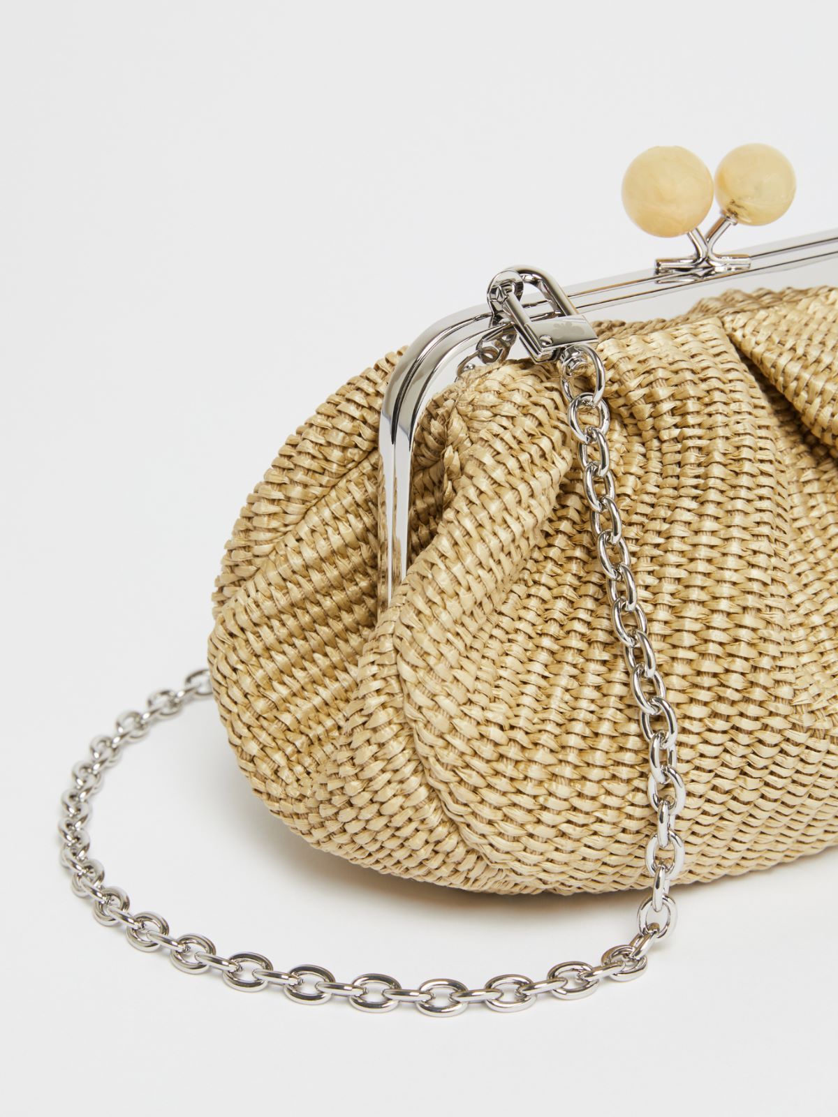 Weekend Max Mara Small Raffia-effect Pasticcino Bag