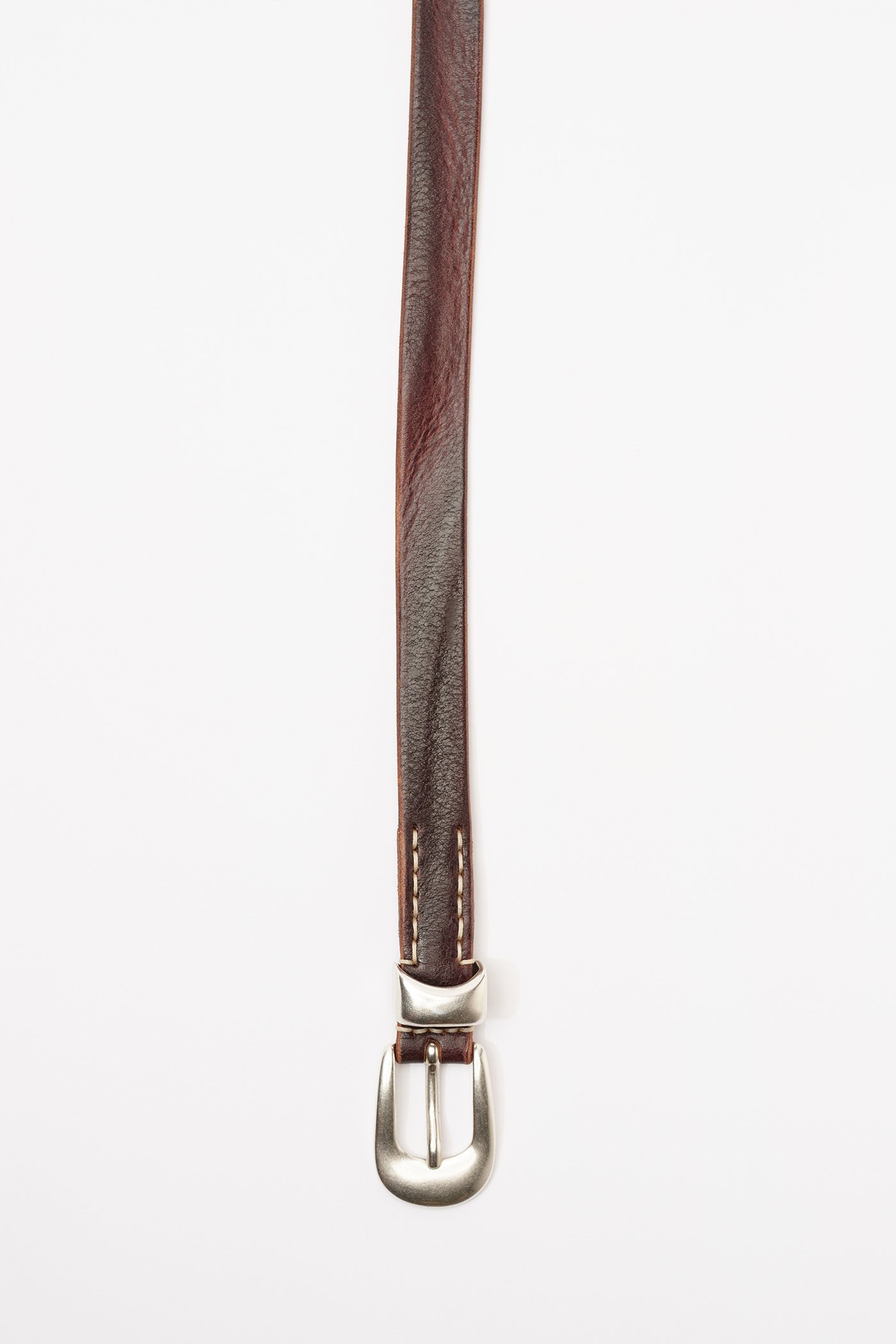 Our Legacy Contrast-stitching Leather Belt In Multicolor