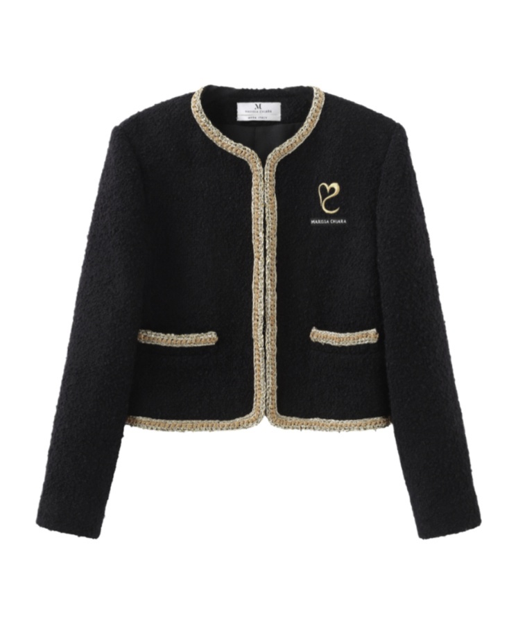 Marissa Chiara Long Sleeve Jacket In Black
