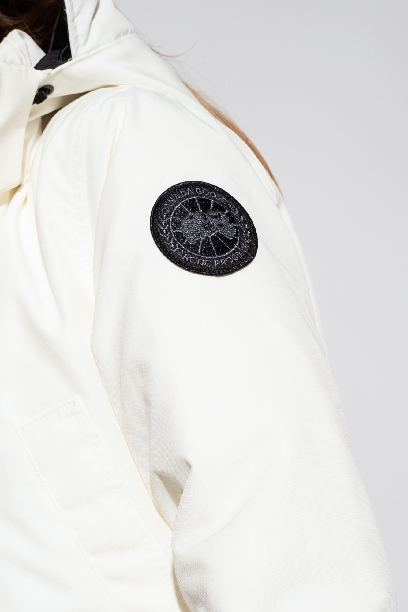Canada Goose Trillium Logo-patch Coat In White