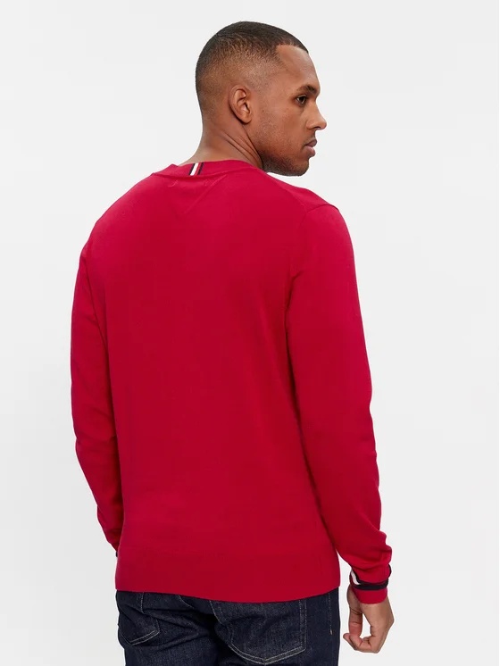 Tommy Hilfiger Long-sleeved Sweater In Red