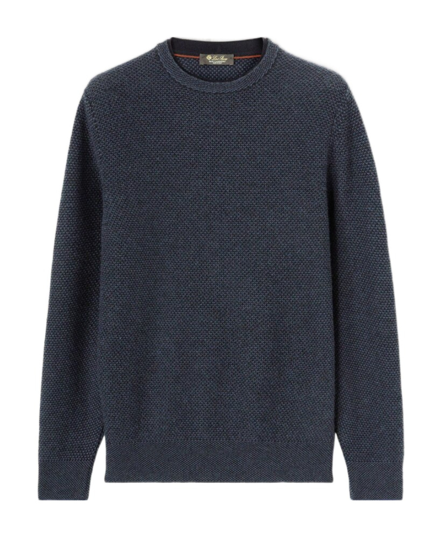 LORO PIANA CASHMERE ROUND NECK LONG-SLEEVED SWEATER