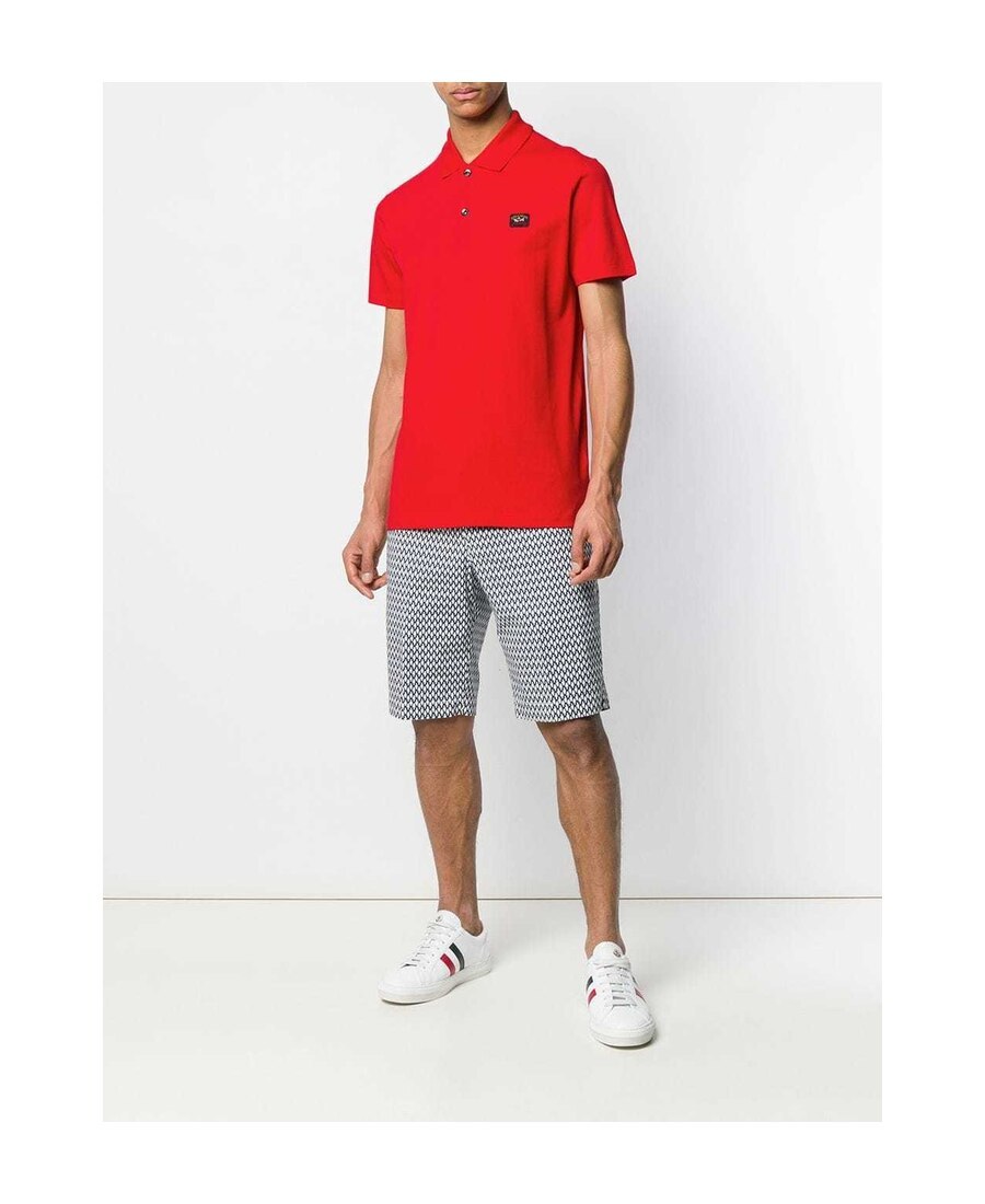 Shop Paul & Shark Classic Polo Shirt In Red