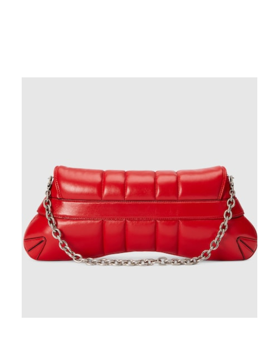 Gucci Medium Horsebit Chain Quilted Bag In Red