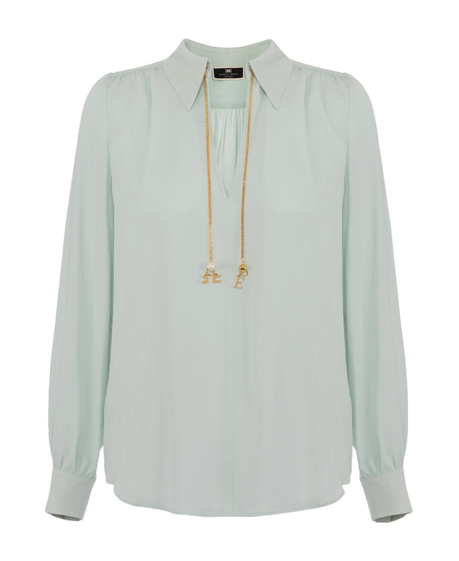 Elisabetta Franchi Viscose Shirt In Gray